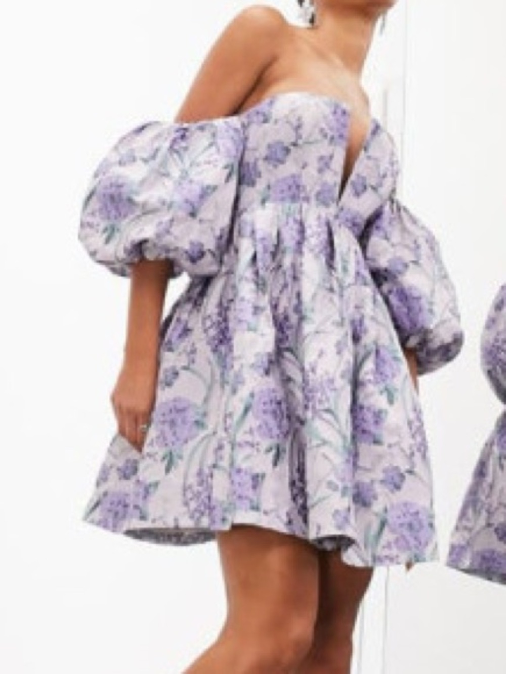 ASOS Floral Off-the-Shoulder Mini Dress